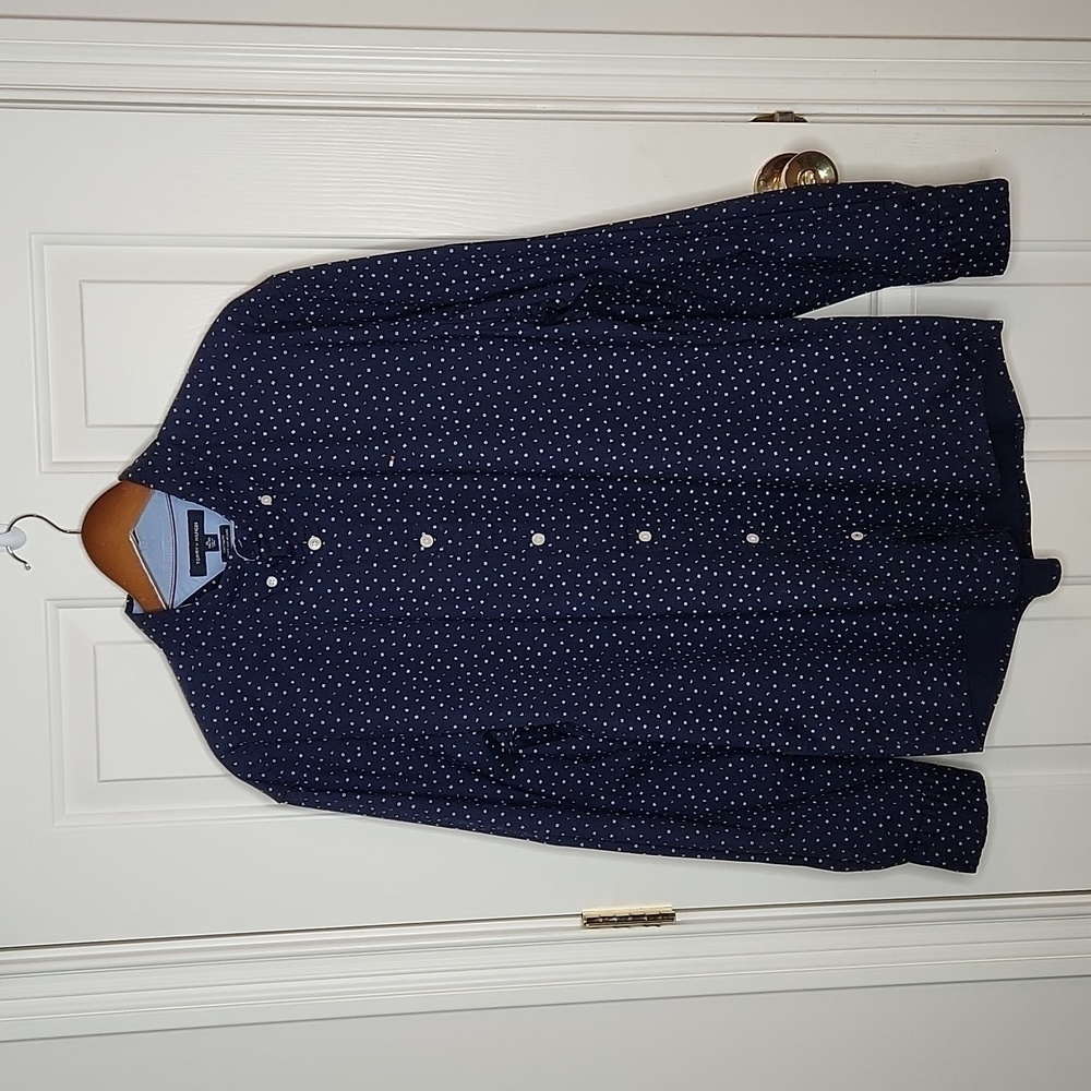 TOMMY Hilfiger Men's Navy Shirt with Letters Size XL